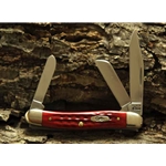 Pocket Worn Old Red Bone Medium Stockman 786 - Engravable