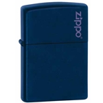 Zippo Plain Navy Blue Matte With Zippo Logo 239ZL