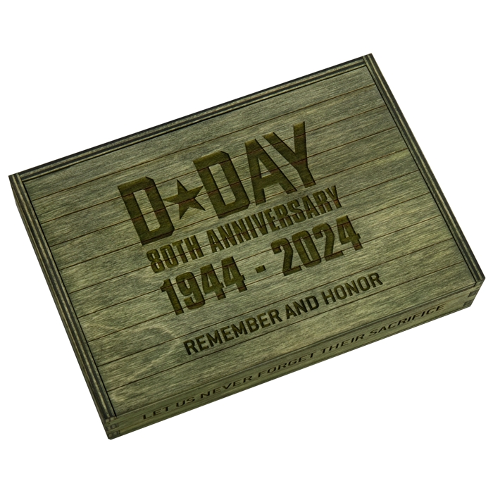 D-Day 80th Anniversary Antique Bone Trapper with Zippo Lighter in