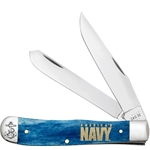 Case US Navy Blue Bone Trapper 17727 - Engravable