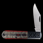 Case Crossroads XR Barlow Black/Red Dymalux Wood w/Black Smooth G-10 53162 - Engravable