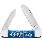 Xmas Blue Bone Canoe with Gift Tin 10644 - Engravable