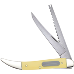 Yellow Handle Fishing Knife-Engravable
