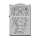 Zippo Snake with Green Swarovski Crystal