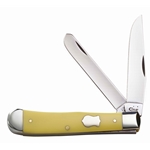 Yellow Handled Trapper with SFO 32520 CV - Engravable