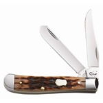 Amber Bone Hand Fired Mini Trapper SFO 39941 - Engravable