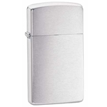 Zippo Plain Brushed Chrome-Slim 1600