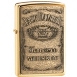 Zippo Jack Daniels Label-Brass Emblem 254BJD.428