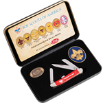 Boy Scout Smooth Red Synthetic Medium Stockman Gift Set 18062 - Engravable