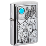 Zippo Wolf Pack and Moon Emblem 49295