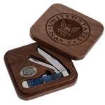 US Navy Natural Bone Trapper with Walnut Box 17726 - Engravable