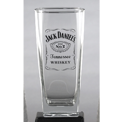 Jack Daniels Label Tall Rocks Glass 5294