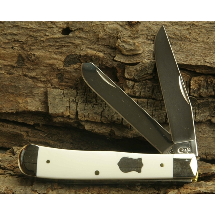 White Handled Trapper SFO 32525  - Engravable
