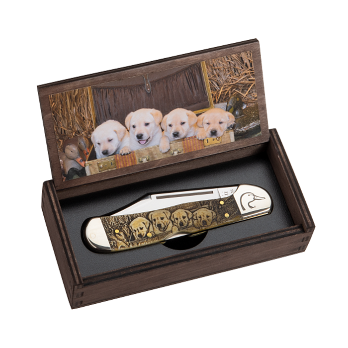 Ducks Unlimited Natural Bone CopperLock with Wooden Gift Box 17525 - Engravable