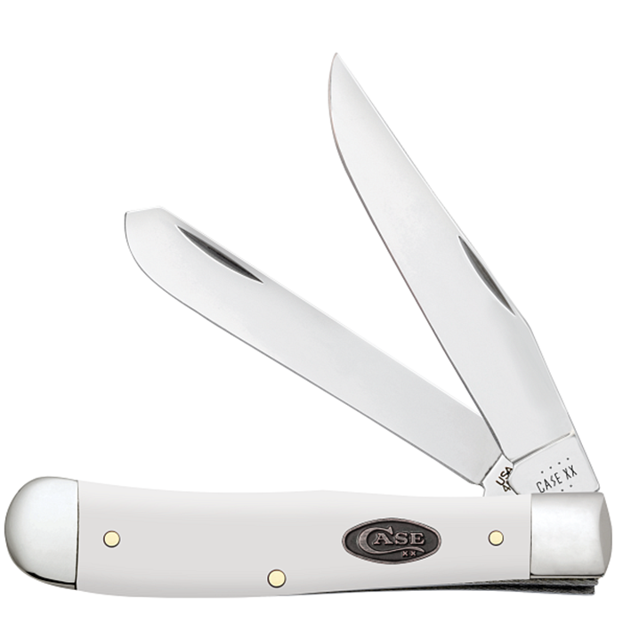 Smooth White Synthetic Trapper 63960 - Engravable